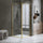 Adjustable Semi Frameless Shower Screen Front: (82~90)x195cm with Gold Hardware and Side: (77~80)x195cm