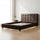 Queen Deluxe Brown PU Leather Upholstered Bed Frame with Headboard & Slats