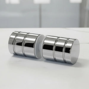 Brass Shower Door Round Knob Handle in Chrome