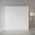 240x240cm 6-Door White Steel Hanging Wardrobe with White Handle Storage Cabinet