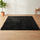 Large Shag Rug – Soft 230x200cm Black Floor Rug with Anti-Slip Backing