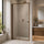 Semi-Frameless Shower Screen – Dust Brown, Front: (82~90)x195cm, No Side Return