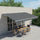 Outdoor Awning Grey - 5x2.5m Retractable Sunshade