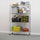 Modular Wire Storage Shelf 900 x 450 x 1800mm Steel Shelving - Carbon Chrome Plated with Wheels