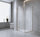 100x70cm Corner Frameless Shower Screen – Chrome Wall & Floor Channel with Brass Hinges for Elegant Bathrooms