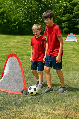 Portable Kids Soccer Goal Set with Cones