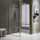 Adjustable Semi Frameless Shower Screen Front: (98~106)x195cm with Gold Hardware and Side: (98~101)x195cm