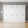 320x240cm 8-Door White Steel 3 Hanging and 1 Shelf Wardrobe with Black Handle Storage Cabinet