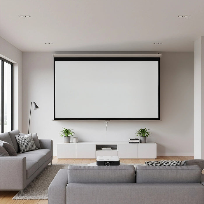 100 Inch 16:9 Manual Pull Down Outdoor Projector Projection Screen Theater Movie