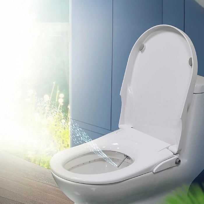 Bidet Toilet Seat with Cover – Non-Electric Bathroom Attachment with Spray Water Wash