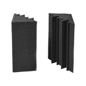 2x Studio Acoustic Foam Corner Bass Trap Sound Absorption Treatment Proofing