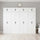 320x240cm 8-Door White Steel Shelf Wardrobe with Black Handle Storage Cabinet