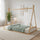 King Single Montessori Bed with Natural Pine Tent-Style Frame