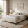Queen Slatted Ensemble Bed Base - Sand Linen Breathable Cover
