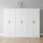 240x200cm 6-Door White Steel Hanging Wardrobe with Gold Handle Storage Cabinet