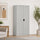 Double-Door Metal Cabinet with 4 Shelves – Office, Garage, or Home Storage in Grey without Legs