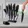 Kitchen 17 Pc Knife Set w/ Block & Sharpener Chef Bread Steak Knives