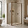 Semi-Frameless Shower Screen – Dust Brown, Front: (114~122)x195cm, Side: (89~92)x195cm