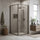 Semi-Frameless Shower Screen – Gunmetal, Front: (74~82)x195cm, Side: (89~92)x195cm