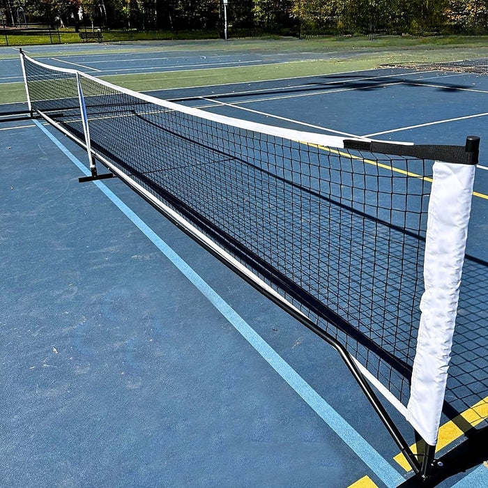 Portable 6.7m Pickleball Net Set with Heavy-Duty Metal Frame & Smooth-Rolling Wheels