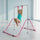 Foldable Kids Gymnastics Bar with 4 Adjustable Heights – Pink Finish