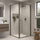 Semi-Frameless Shower Screen – Gunmetal, Front: (74~82)x195cm, Side: (77~80)x195cm