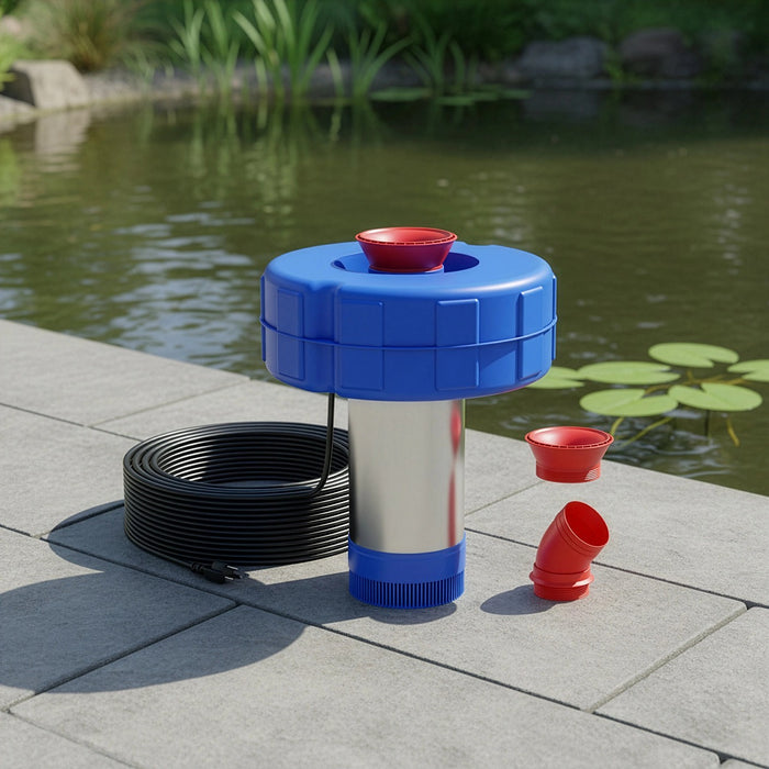 Large Floating Pond Fountain Pump for Outdoor Water Features & Efficient Aeration