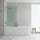 70cm Frameless Glass Bath Screen with Brackets - Black