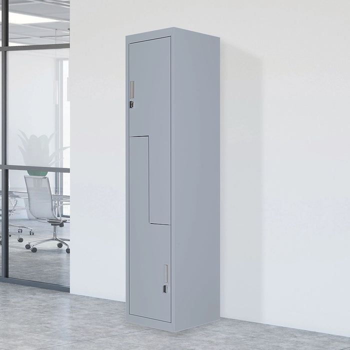 Multipurpose Locker – Grey Dual L-Shaped Door with Padlock-operated