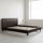 Queen Size Bed Frame with Headboard – Brown PU Leather