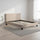 Queen Size Bed Frame with Headboard – Beige Linen Fabric