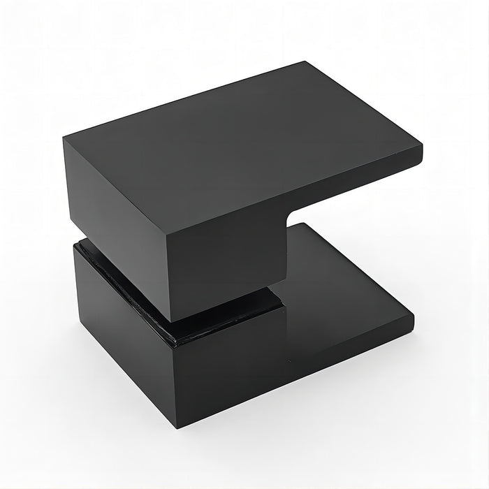 Brass Shower Door Square double pull Handle in Black