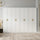 320x200cm 8-Door White Steel 3 Hanging and 1 Shelf Wardrobe with Gold Handle Storage Cabinet