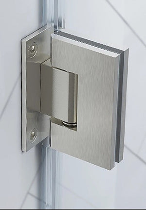 90° Stainless steel Glass Shower Door L-Hinge in Chrome