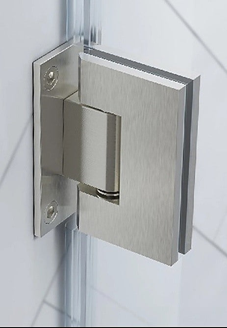 90 Degree Brass Glass Shower Door L-Hinge in Gold