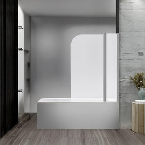 180° CHROME Pivot Door 6mm Safety Glass Bath Shower Screen By Della Francesca - 100 x 140cm