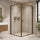 Semi-Frameless Shower Screen – Dust Brown, Front: (114~122)x195cm, Side: (98~101)x195cm