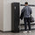 Metal Storage Locker with L-Shaped Doors – Black, Padlock-operated