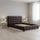 Double Deluxe Brown PU Leather Upholstered Bed Frame with Headboard & Slats