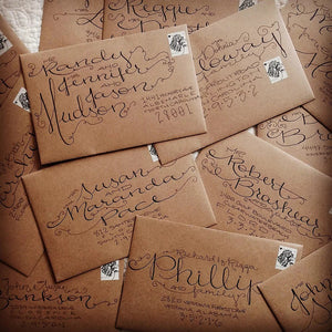 100 x Brown Kraft Envelopes for Wedding Cards