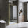 Adjustable Semi Frameless Shower Screen Front: (114~122)x195cm with Gold Hardware and No Side Return