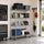 Modular Wire Storage Shelf 90x45cm Steel Shelving Unit in Chrome for Garage Warehouse or Home Storage – Wheels
