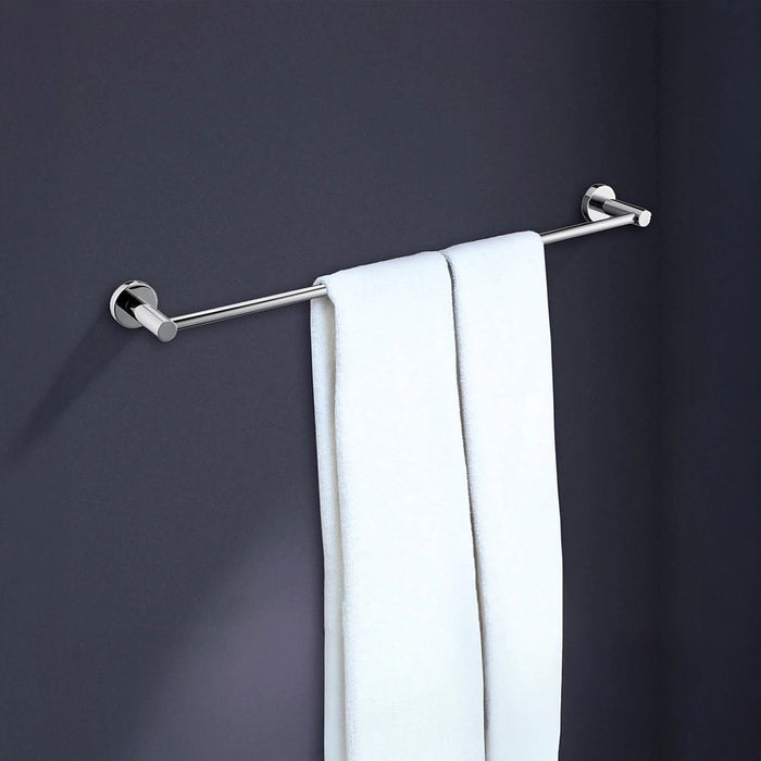 Chrome Towel Bar Rail – Modern Bathroom Accessory for Wall-Mounted Towel Storage