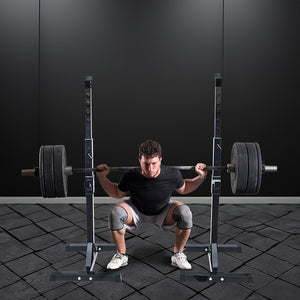 Adjustable Squat Rack Barbell Bench Press Stands Pair