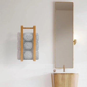 Wall Towel Rack for Rolled Towels Bathroom Storage