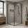 Semi-Frameless Shower Screen – Gunmetal, Front: (82~90)x195cm, Side: (89~92)x195cm