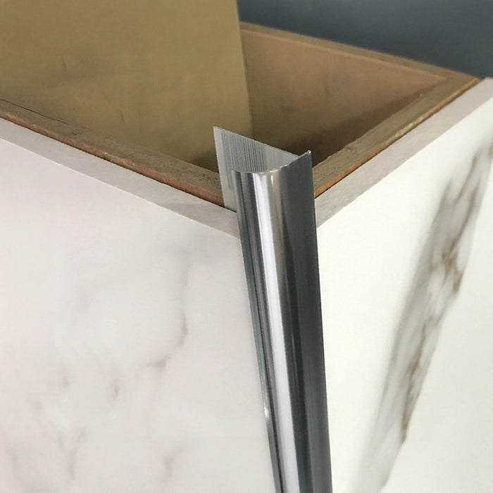 10 x Tile Trim Heavy Duty Round Edge – Polished Aluminium 10mm Pack