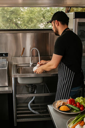 Freestanding Stainless Steel Kitchen Sink 120x50x80cm – Commercial Utility Wash Basin