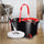 Spin Rotating Mop and Bucket Set with Wheels and 4 Microfibre Mop Heads