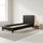 Single Size Bed Frame with Headboard – Black PU Leather